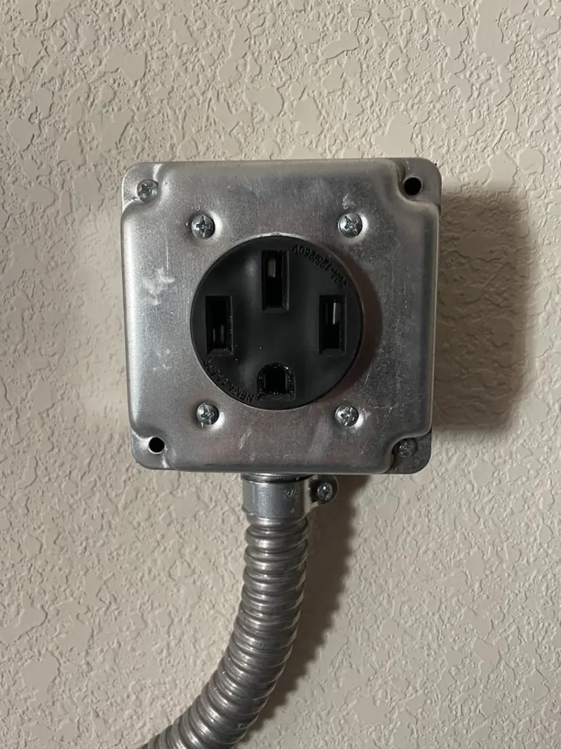 NEMA 14-50 outlet installed for Electrical Panel Upgrade in Riva